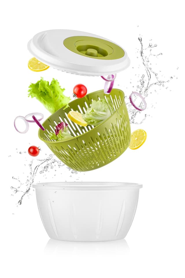 Geniş Manuel Salata Kurutucu görsel 1